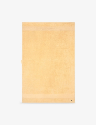 Lacoste Sesame L Lecroco Cotton Towel In Yellow