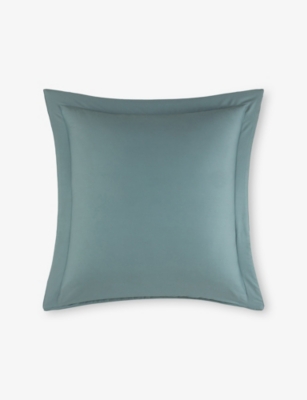 Yves Delorme Multicoloured Graminée Foliage-jacquard Cotton-sateen Oxford Pillowcase 65cm X 65cm In Green
