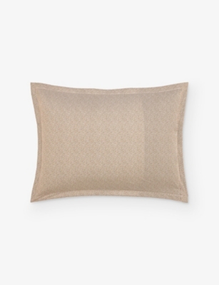 Yves Delorme Multicoloured Paysage Landscape-print Cotton-batiste Oxford Pillowcase 50cm X 75cm In Neutral
