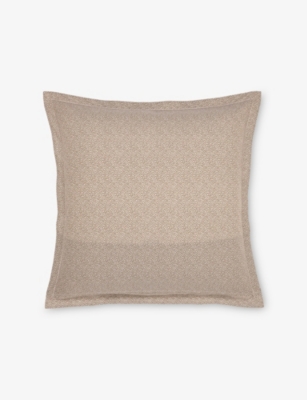 Yves Delorme Multicoloured Paysage Landscape-print Cotton-batiste Oxford Pillowcase 65cm X 65cm In Neutral