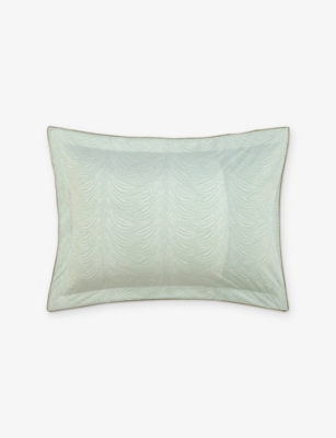 Yves Delorme Multicoloured Pollen Floral-print Cotton-batiste Oxford Pillowcase 50cm X 75cm In White