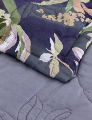 Yves Delorme Multicoloured Brume Tropical Quilted Cotton-blend Bedcov In Multi