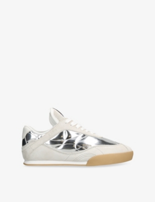 Chloé Womens Mult/other  Kick Metallic-leather And Suede Low-top Trainers Eur 38/5 Uk In Multi