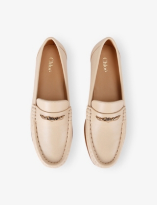 Chloé Beige Leather Sandal Sandals In Sand