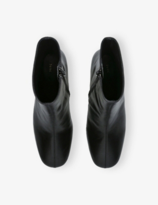 JUDE: Rook Leather Block-Heel Ankle Boots