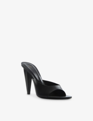 Jude Womens Black Sky 110 Leather Mules Eur 40 / 7 Uk In Black