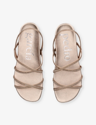 PEDRO GARCIA: Bera Crystal-Embellishment Leather Sandals