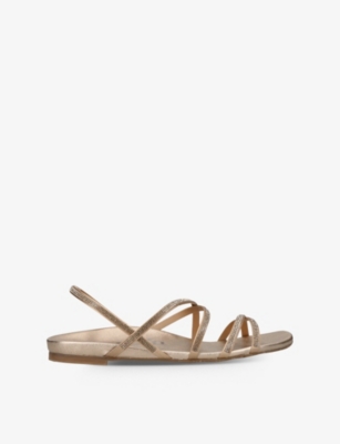 PEDRO GARCIA: Bera Crystal-Embellishment Leather Sandals