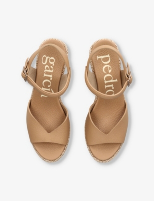Pedro Garcia Doina Leather Platform Wedge Sandals