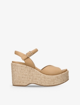 Pedro Garcia Doina Leather Platform Wedge Sandals