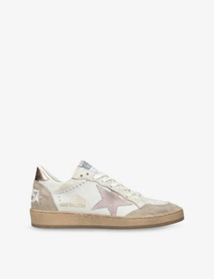 Golden Goose Leather Ball Star Sneakers In White