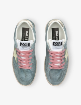 Golden Goose Suede Ball Star Sneakers In Blue