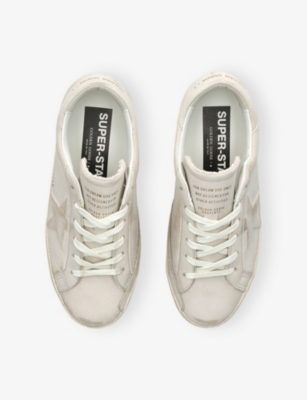 Golden Goose Womens Bone Super Star 10189 Leather Trainers Eur 41 / 8 Uk In Brown