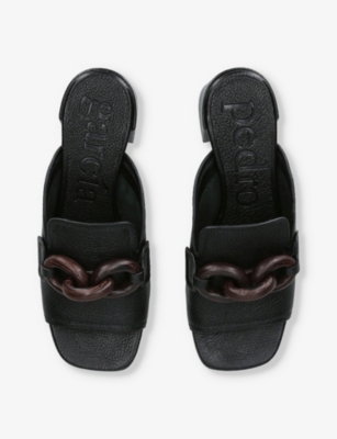 PEDRO GARCIA: Umita The `Moore’ Moc Midi Leather Mules