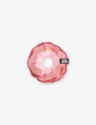 Good Squish Womens Wild At Heart Curious Pleated Cotton Scrunchie