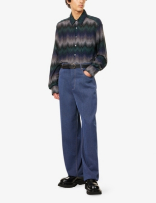 MISSONI: Chevron Relaxed-Fit Cotton-Blend Shirt