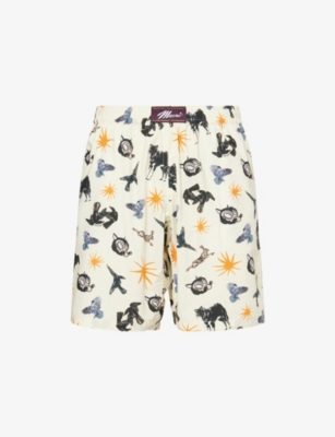 MARNI: Graphic-Print Relaxed-Fit Cotton Shorts