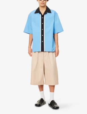 MARNI: Graphic-Print Boxy-Fit Cotton Bowling Shirt