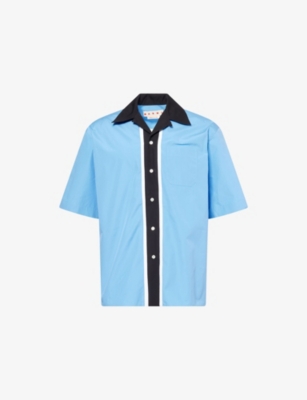 MARNI: Graphic-Print Boxy-Fit Cotton Bowling Shirt