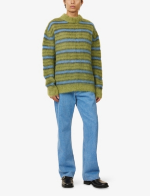 MARNI: Fuzzy Wuzzy Striped Wool-Blend Jumper