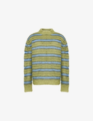 MARNI: Fuzzy Wuzzy Striped Wool-Blend Jumper