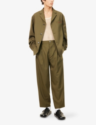 MARNI: Notched-Collar Single-Breasted Wool Blazer