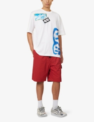 MARNI: Mixed Media Patch Cotton-Jersey T-Shirt
