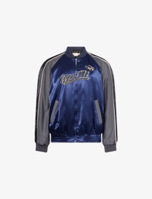 MARNI: Patch Raglan-Sleeves Woven Jacket