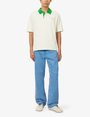 MARNI: Compact Brand-Patch Stretch-Cotton Blend Piqué Polo Shirt