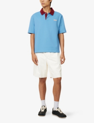 MARNI: Compact Brand-Patch Stretch-Cotton Blend Piqué Polo Shirt
