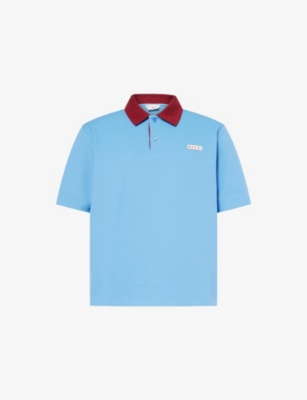 MARNI: Compact Brand-Patch Stretch-Cotton Blend Piqué Polo Shirt