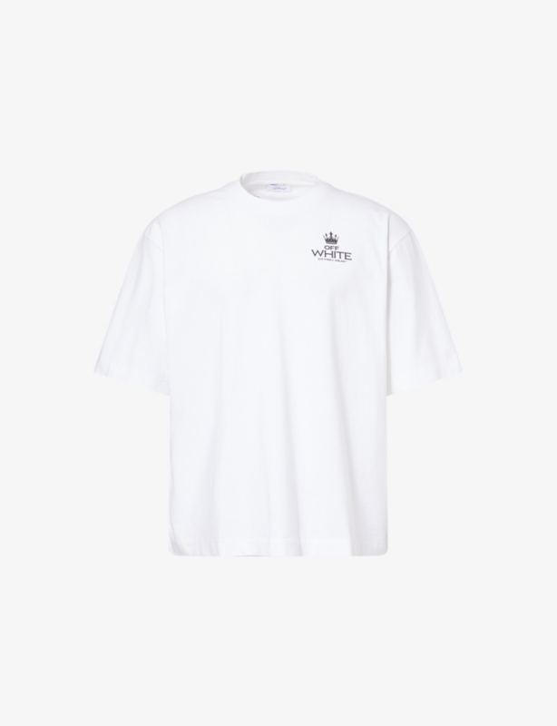 Barber Diagonal Short-Sleeve Cotton T-Shirt
