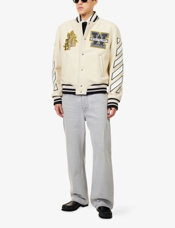 Lion Varsity Patches Wool-Blend Jacket