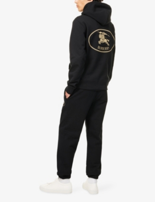 BURBERRY: Kangaroo-Pocket Brand-Print Cotton-Jersey Hoody
