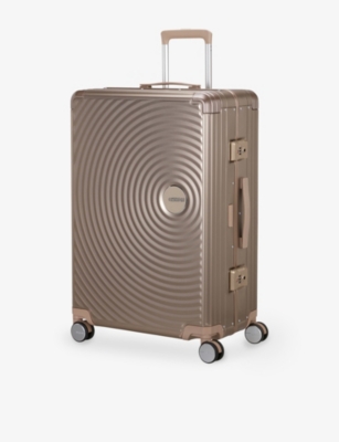 American Tourister Soundbox Expandable Four-wheel Shell Suitcase 77cm Bronze