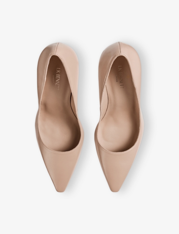 New Fern&nbsp;Leather Pointed-Toe Courts