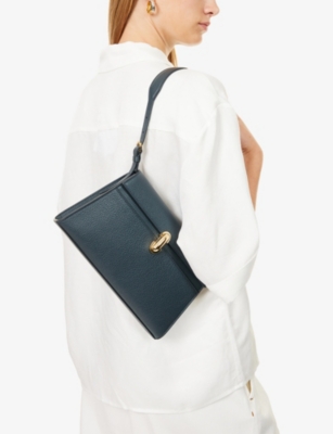 SAVETTE: Symmetry Leather Shoulder Bag