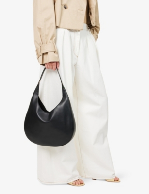 SAVETTE: Florence Medium Leather Hobo Bag