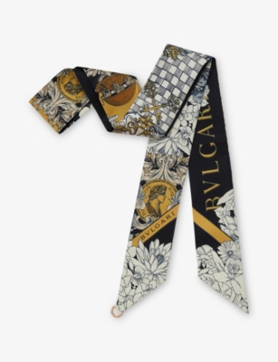 BVLGARI: Heritage Alchemist Slim Silk Scarf