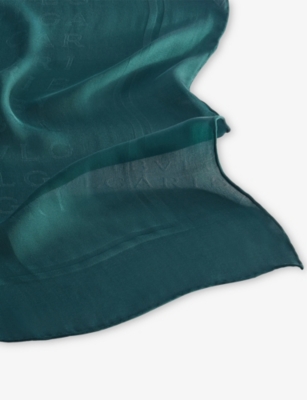 BVLGARI: Lettere Maxi Voile Silk Scarf