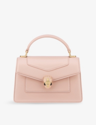 Bvlgari Womens Pink Serpenti Forever Mini Leather Top-handle Bag