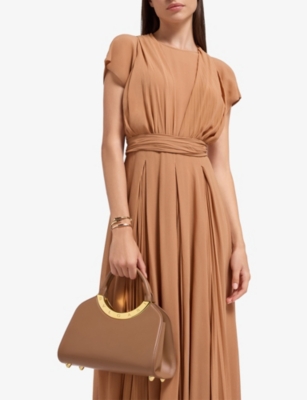 BVLGARI: Roma Medium Leather Top-Handle Bag