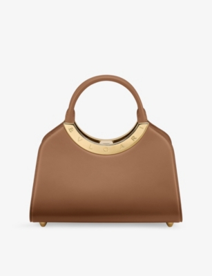 Bvlgari Womens Brown Roma Medium Leather Top-handle Bag