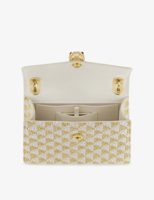 Bvlgari Womens Gold Serpenti Forever Day-to-night Small Crystal And Leather Shoulder Bag
