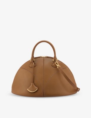 Bvlgari Womens Brown Marquise Large Leather Top-handle Bag