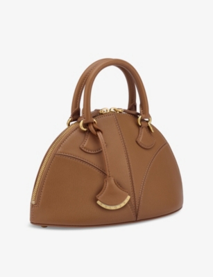 Bvlgari Womens Brown Marquise Small Leather Top-handle Bag