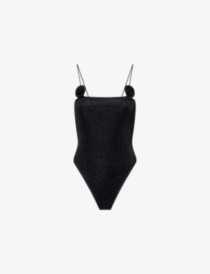 Oseree Womens Black Lumière Rose Maillot Swimsuit In Black