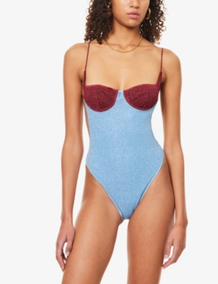OSEREE: Lumiere Bi-Colour One-Piece Swimsuit