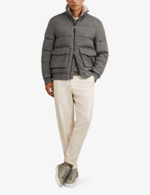 REISS: Gerald Quilted Wool-Blend Jacket