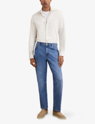REISS: Velma Cutaway-Collar Cotton Shirt